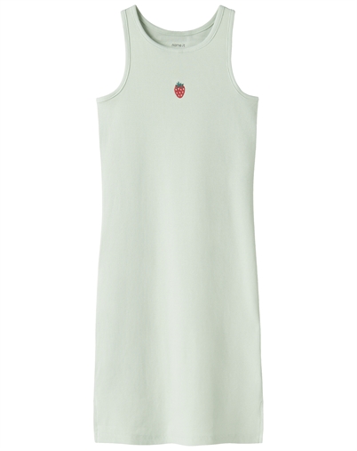 Name It - NKFVivemma Tank Kleid - Pale Aqua/ Strawberry